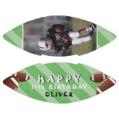 Modern Green Happy Birthday Kids Foto Football (Paneele)