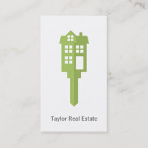 Modern Green House Logo Real Anwesen Business Card