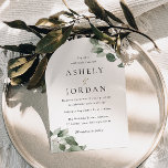 Modern Green Leaf Arch Wedding Einladung<br><div class="desc">Modern Green Leaf Arch Wedding Einladung Siehe Matching Kollektion in unserem Nest- und Nestladen</div>