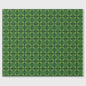Modern Green Leaf Pattern - Botanische Geometrie Geschenkpapier (Flach)