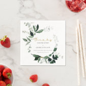 Modern Green Leafy Tropical Foliage Chic Wedding Serviette (Beispiel)