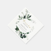 Modern Green Leafy Tropical Foliage Chic Wedding Serviette (Ecke)