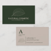 Modern Green Logo Business Card Visitenkarte (Vorne/Hinten)
