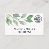 Modern Green Logo Visitenkarte (Vorderseite)