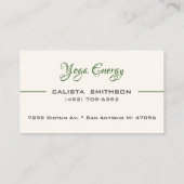 Modern Green Lotus Blume Piazza della Riforma Visitenkarte (Rückseite)