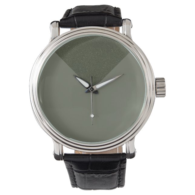 Modern Green Modern Triangle Custom Watch Armbanduhr (Vorderseite)
