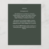 Modern Green Monochrome Wedding Flyer (Hinten)