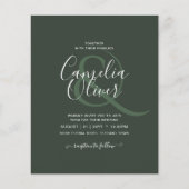 Modern Green Monochrome Wedding Flyer (Vorne)