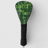 Modern Green Name, Typografie Golf Headcover (Vorderseite)