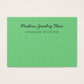 Modern Green Necklace Bracelet Display Card (Vorderseite)