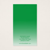 Modern Green Ombre Ihre Logo Ohrmarke Display Card (Rückseite)