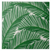 Modern Green Palm Leaf Fliese (Vorderseite)