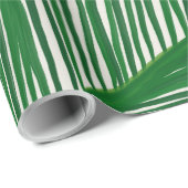 Modern Green Palm Leaf Geschenkpapier (Rolleneckpunkt)