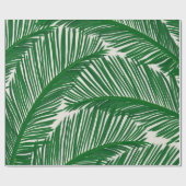 Modern Green Palm Leaf Geschenkpapier (Flach)