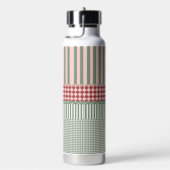 Modern Green Pattern Personalized Water Bottle Trinkflasche (rechts)