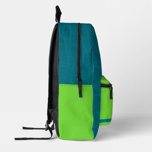 Modern Green Personalisiert Name Bedruckter Rucksack (Links)