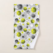 Modern Green Pickelball Sweattuch Handtuch (Handtuch)