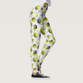 Modern Green Pikcleball Patturn Leggings (Rechts)