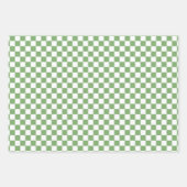 Modern Green, Pink, Blue Stripes, Green Checkered Geschenkpapier Set (Vorderseite 3)