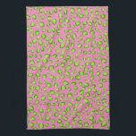 Modern Green Pink Leopard Muster Animal Print Geschirrtuch<br><div class="desc">Dekorieren Sie Ihre Küche mit diesem coolen Handtuch. Macht ein großartiges Haus-Erwärmung,  Geburtstag oder Hochzeitsgeschenk! Sie können ihn anpassen und auch Text hinzufügen. Karo in meinem Shop für viel mehr Farben und Muster!</div>