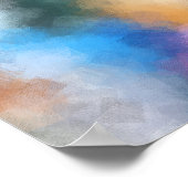 Modern Green Pink Purple Red Yellow Blue Colorful Poster (Ecke)