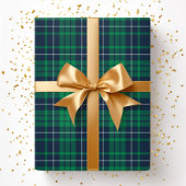 Modern Green Plaid Pattern Geschenkpapier