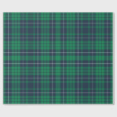 Modern Green Plaid Pattern Geschenkpapier (Flach)