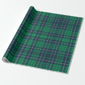 Modern Green Plaid Pattern Geschenkpapier (Ungerollt)