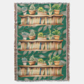 Modern Green Plant Shelf Reading Books Decke (Vorderseite Vertikal)