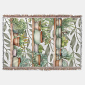 Modern Green Plant Shelf Reading Decke (Vorderseite)