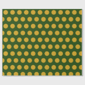 Modern Green Polka Dots Christmas Geschenkpapier (Flach)