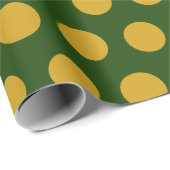 Modern Green Polka Dots Christmas Geschenkpapier (Rolleneckpunkt)