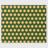 Modern Green Polka Dots Christmas Geschenkpapier (Flach)