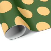 Modern Green Polka Dots Christmas Geschenkpapier (Rolleneckpunkt)