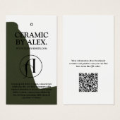 Modern Green Product Hang Tag Card (Vorne & Hinten)