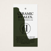 Modern Green Product Hang Tag Card (Vorderseite)
