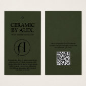 Modern Green Product Hang Tag Card (Vorne & Hinten)
