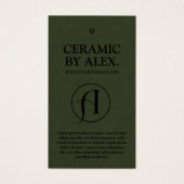 Modern Green Product Hang Tag Card (Vorderseite)