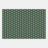 Modern Green Red Blue Snowflake Christmas Geschenkpapier Set (Vorderseite)
