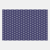 Modern Green Red Blue Snowflake Christmas Geschenkpapier Set (Vorderseite 3)