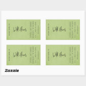 Modern Green Rustic Label Rechteckiger Aufkleber (Blatt)