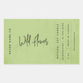 Modern Green Rustic Label Rechteckiger Aufkleber (Vorderseite)