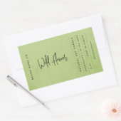 Modern Green Rustic Label Rechteckiger Aufkleber (Umschlag)