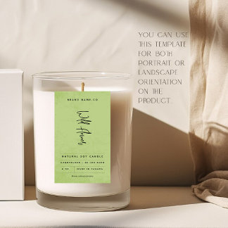 Modern Green Rustic Label Rechteckiger Aufkleber