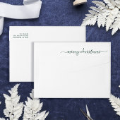 Modern Green Script | Frohe Weihnachtsadresse