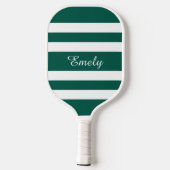 Modern Green Script Name Pickleball Schläger (Rückseite)