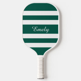 Modern Green Script Name Pickleball Schläger