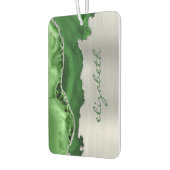 Modern Green Silver Agate Metallic Autolufterfrischer (Links)