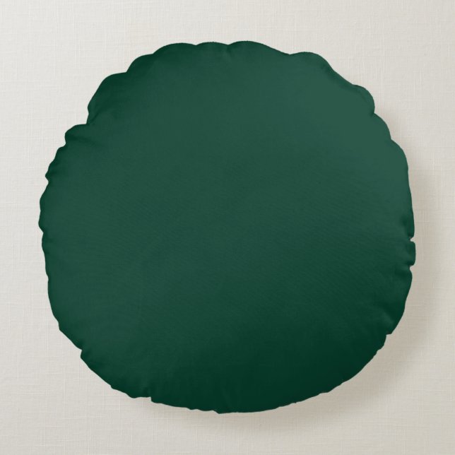 Modern  Green, Solid ,Throw Pillow Rundes Kissen (Vorderseite)