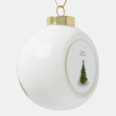 Modern Green Spiral Christmas Tree ,round ornament (Links)